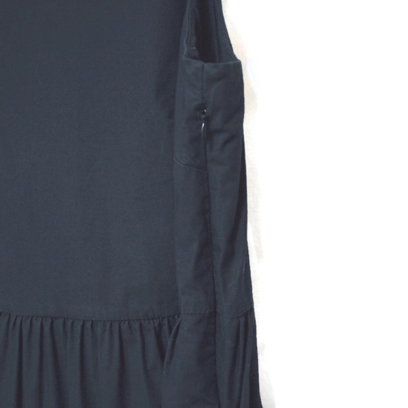 J.Crew Sleeveless Tiered Ruffle Neck Dress Size 8 Cotton Poplin, Pockets, Lined - Picture 6 of 11